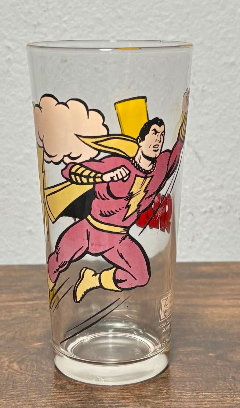 Vintage 1978 Shazam DC Comics Pepsi Collector Series Glass 6.5”